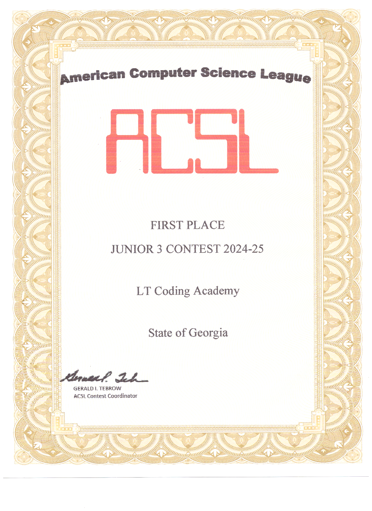 Certificate 3